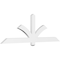 Ekena Millwork Redmond Architectural Grade PVC Gable Bracket, 72"W x 24"H x 2"D x 4"F, 8/12 Pitch GBP072X24X0204RED00 - alternate 1